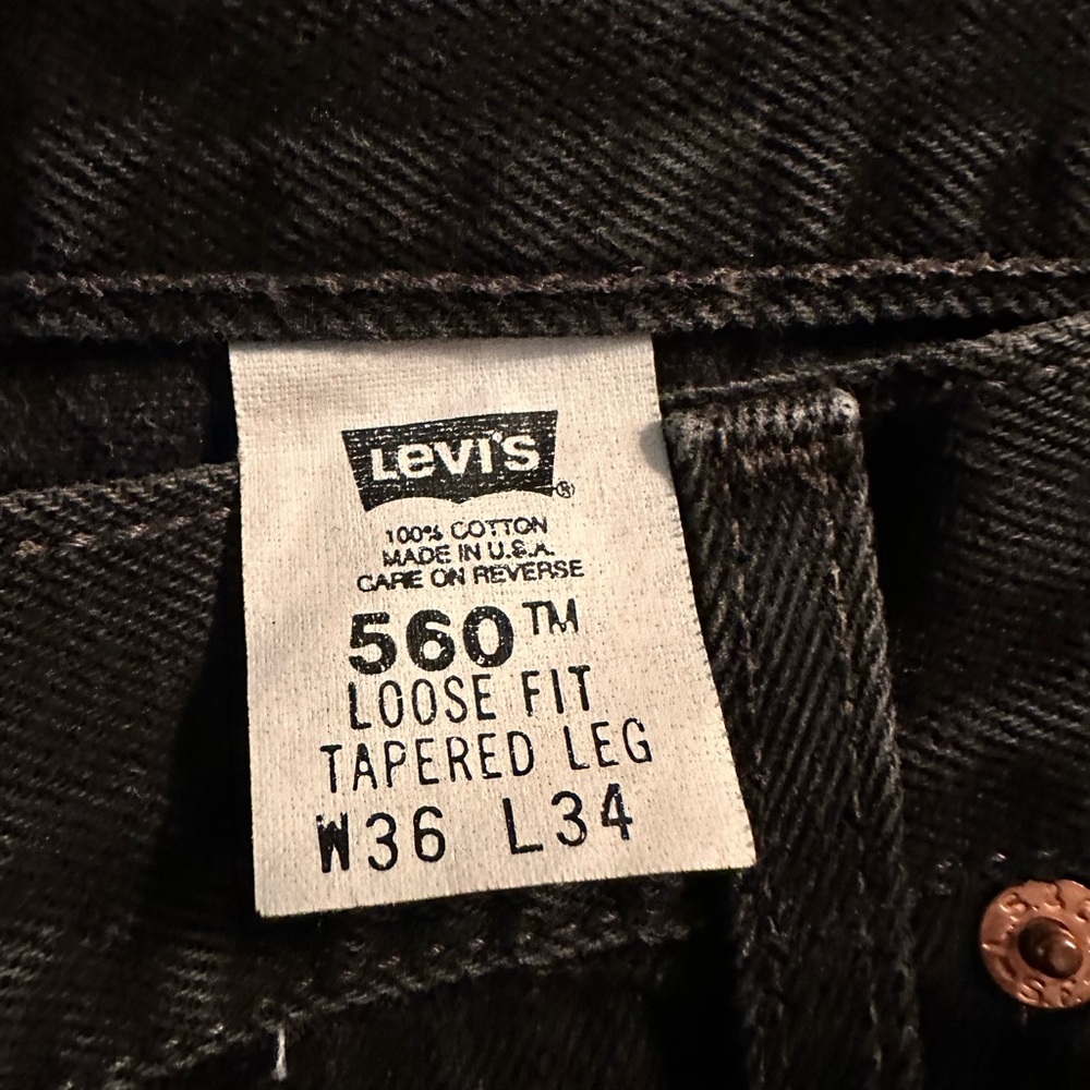 Levi Strauss - Black - Jeans - loose Fit - Tapered Leg - Picture 4 of 7